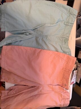 Cat & Jack Kids Shorts Set - Mint Green and Coral Pink